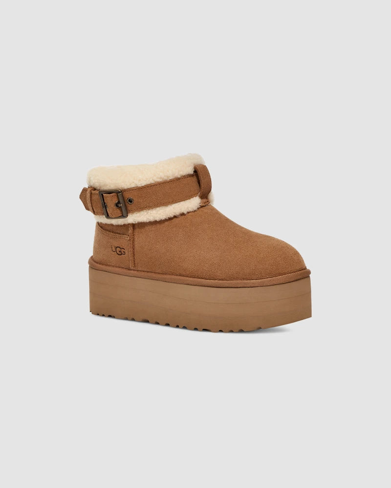 UGG Ultra Mini Belted Roller Boot Chestnut