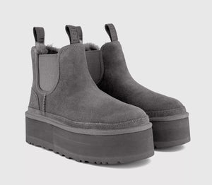 UGG Neumel Platform Chelsea Boot Grey