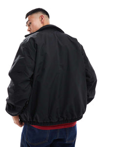 Tommy Jeans crest teddy reversible jacket black