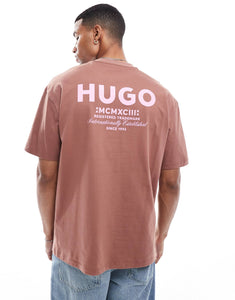 HUGO Blue nalono t-shirt brown