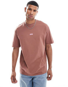 HUGO Blue nalono t-shirt brown