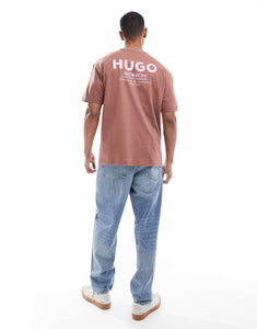 HUGO Blue nalono t-shirt brown