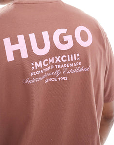 HUGO Blue nalono t-shirt brown