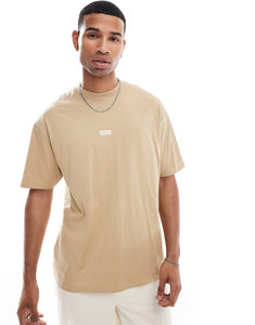 HUGO Blue nalono t-shirt beige