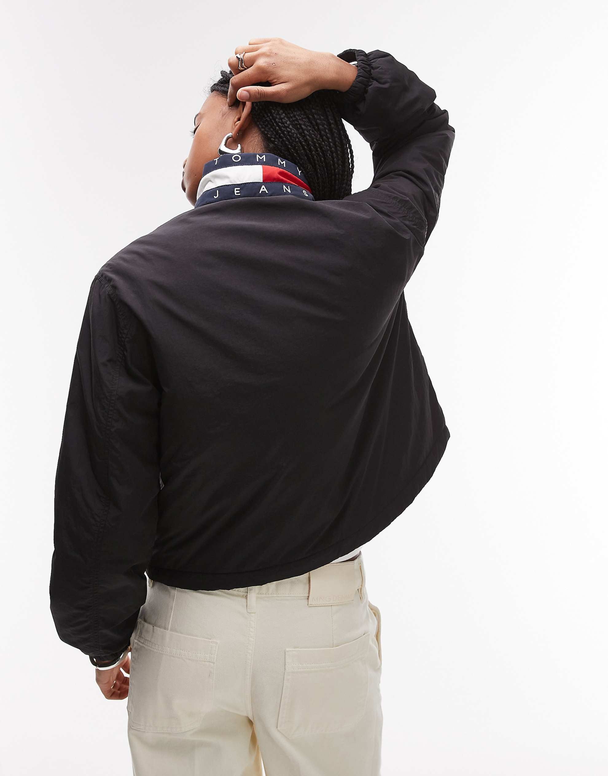 Tommy Jeans essential flag logo padded jacket black