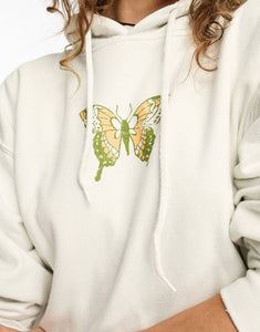 Reclaimed Vintage butterfly skate hoodie ecru