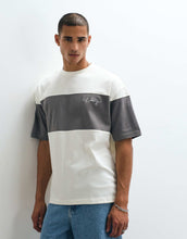 Load image into Gallery viewer, DESIGN heavyweight cut and sew oversized t-shirt chest embroidery cream