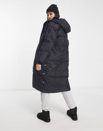 UGG Keely longline puffer coat black