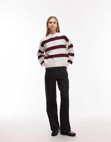 Tommy Jeans stripe fluffy sweater multi