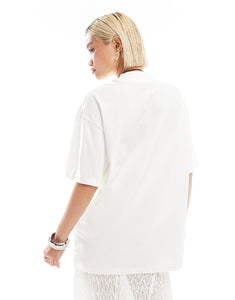 HUGO Red driselina oversized t-shirt white