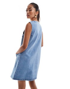 Nobody's Child Kacey mini dress light denim