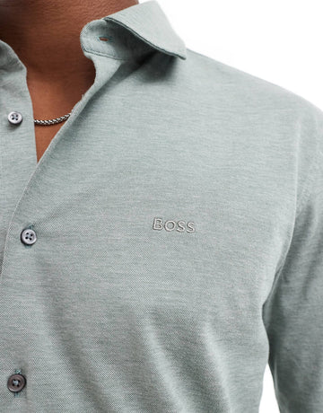 BOSS Orange mysoft slim fit jersey shirt green