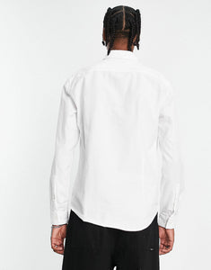 HUGO Evito slim fit long sleeve shirt white