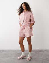 Load image into Gallery viewer, Sweaty Betty Summer Stripe Shirt set pink white stripe