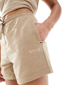 Boss Bodywear select lounge short co-ord brown