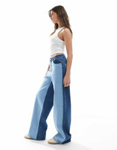 Load image into Gallery viewer, Pieces oversized western denim jacket &amp; jean set light blue wash