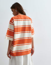 Load image into Gallery viewer, ARRANGE oversized premium heavy weight t-shirt red stripe