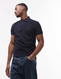 Tommy Hilfiger regular cotton polo shirt navy