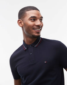 Tommy Hilfiger regular cotton polo shirt navy