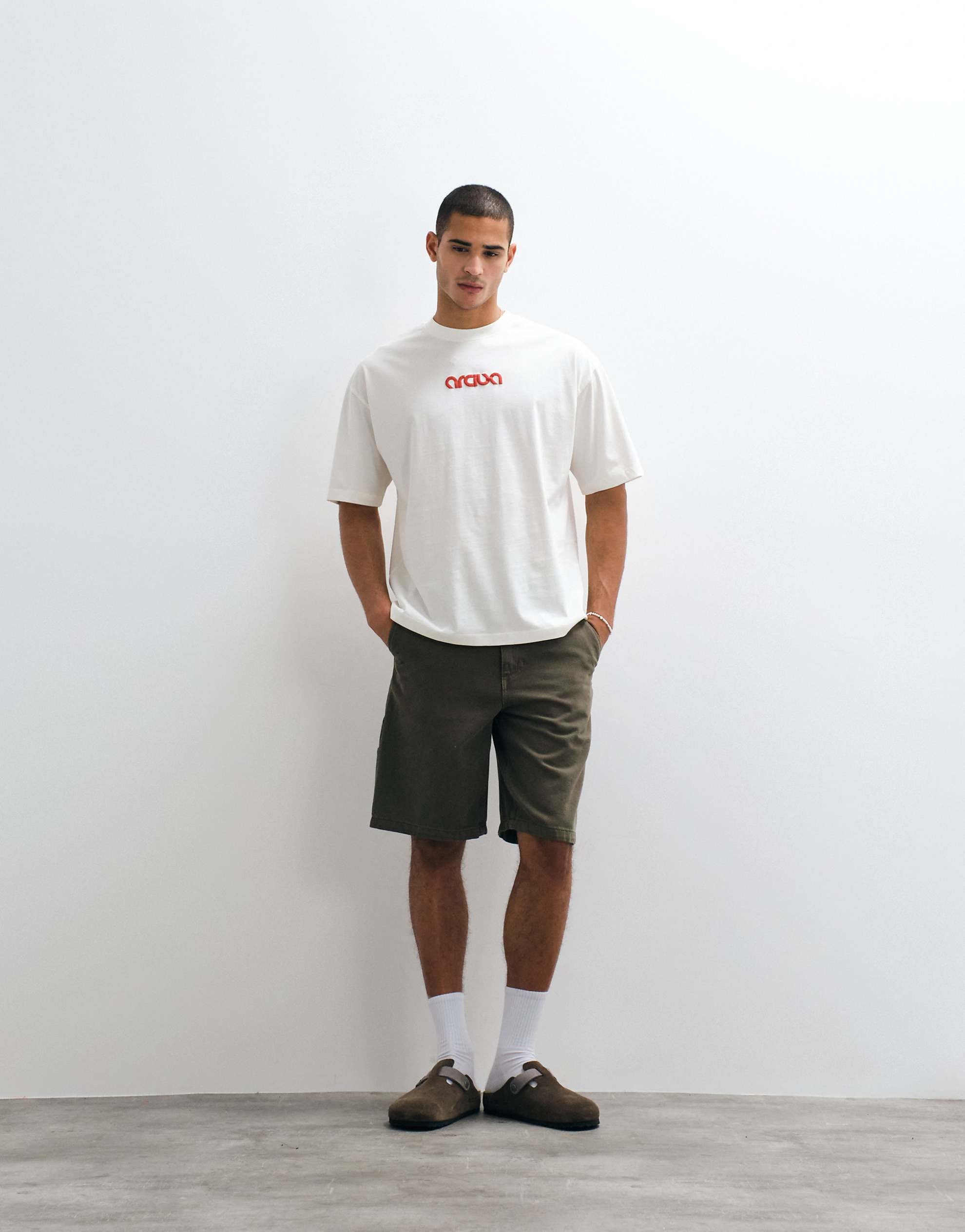 DESIGN oversized t-shirt street graphic cream