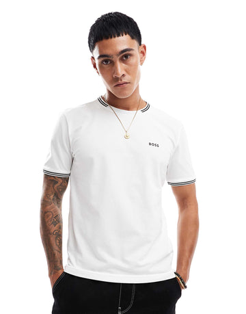 BOSS GREEN taul tipped t-shirt white