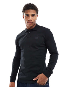 BOSS Passer by long sleeve polo shirt black