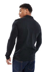 BOSS Passer by long sleeve polo shirt black