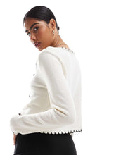 Load image into Gallery viewer, Miss Selfridge blanket stitch tie front cardigan