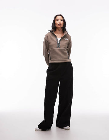 The North Face Fleeski quarter zip pullover brown