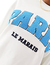 Load image into Gallery viewer, DESIGN oversized sweat co-ord paris graphic cream