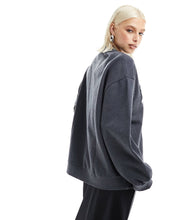 Load image into Gallery viewer, DESIGN oversized sweat paris graphic charcoal marl