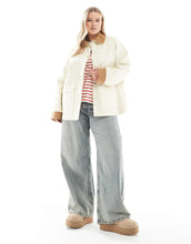 Load image into Gallery viewer, DESIGN Curve cord top collar waxed barn jacket stone