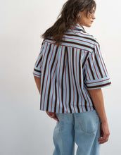 Load image into Gallery viewer, Topshop resort boxy shirt blue stripe