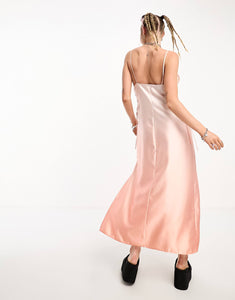 HUGO Kasaka ombre slip cami dress pink