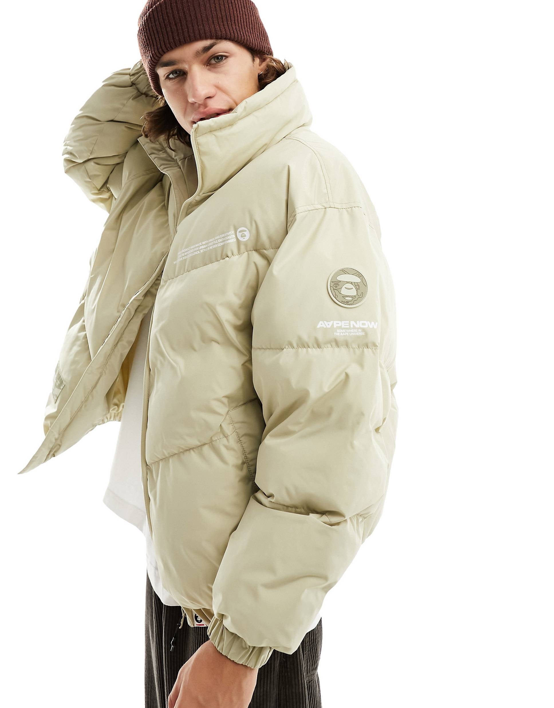Aape By A Bathing Ape Now puffer jacket beige