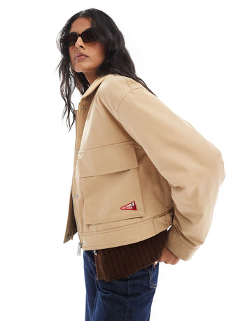 Tommy Jeans twill worker jacket tan