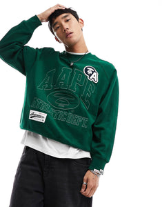 Aape By A Bathing Ape college sweatshirt green