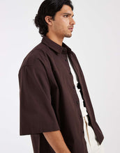 Load image into Gallery viewer, DESIGN oversized poplin shirt brown