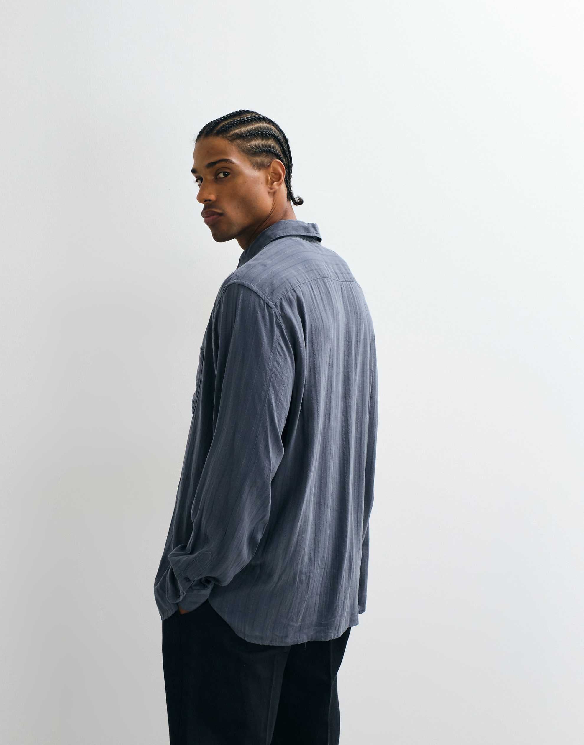 AllSaints Carlyle long sleeve shirt black