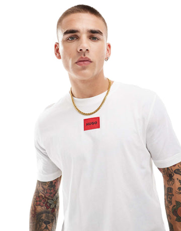 Hugo Diragolino box logo tshirt white