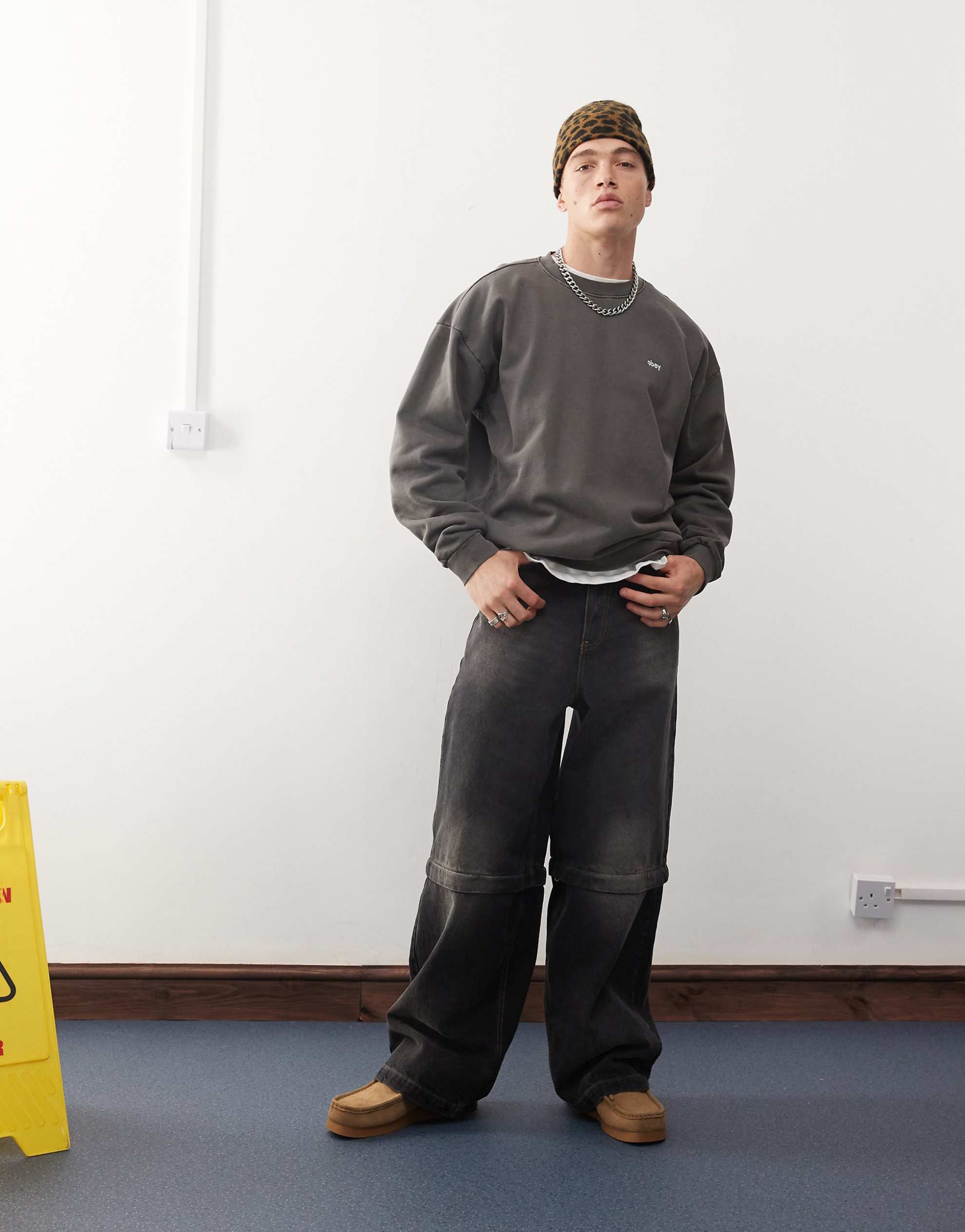 Obey lowercase pigment sweatshirt grey