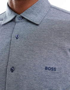 BOSS Orange slim fit jersey shirt navy