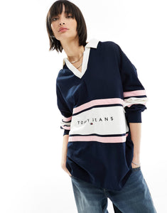 Tommy Jeans colorblock shirt navy