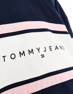 Tommy Jeans colorblock shirt navy