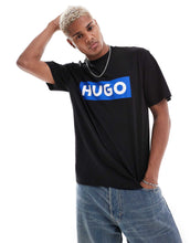 Load image into Gallery viewer, HUGO BLUE relaxed logo tee black