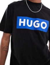 Load image into Gallery viewer, HUGO BLUE relaxed logo tee black