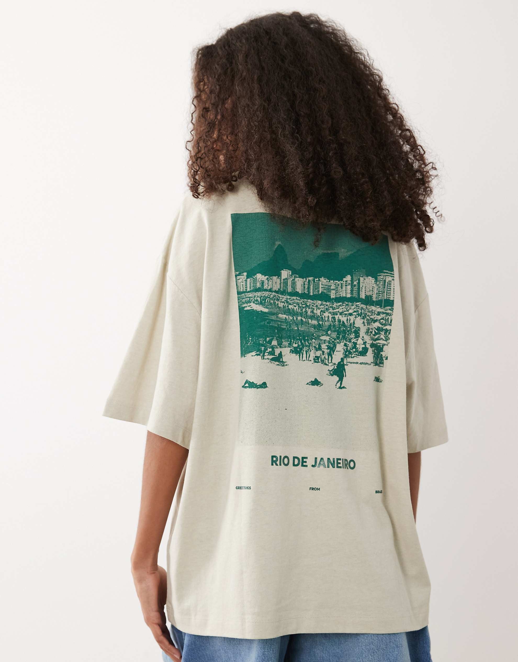 BOSS Orange eboys relaxed fit logo t-shirt beige