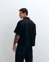 Load image into Gallery viewer, DESIGN boxy oversized 1/4 zip shirt black