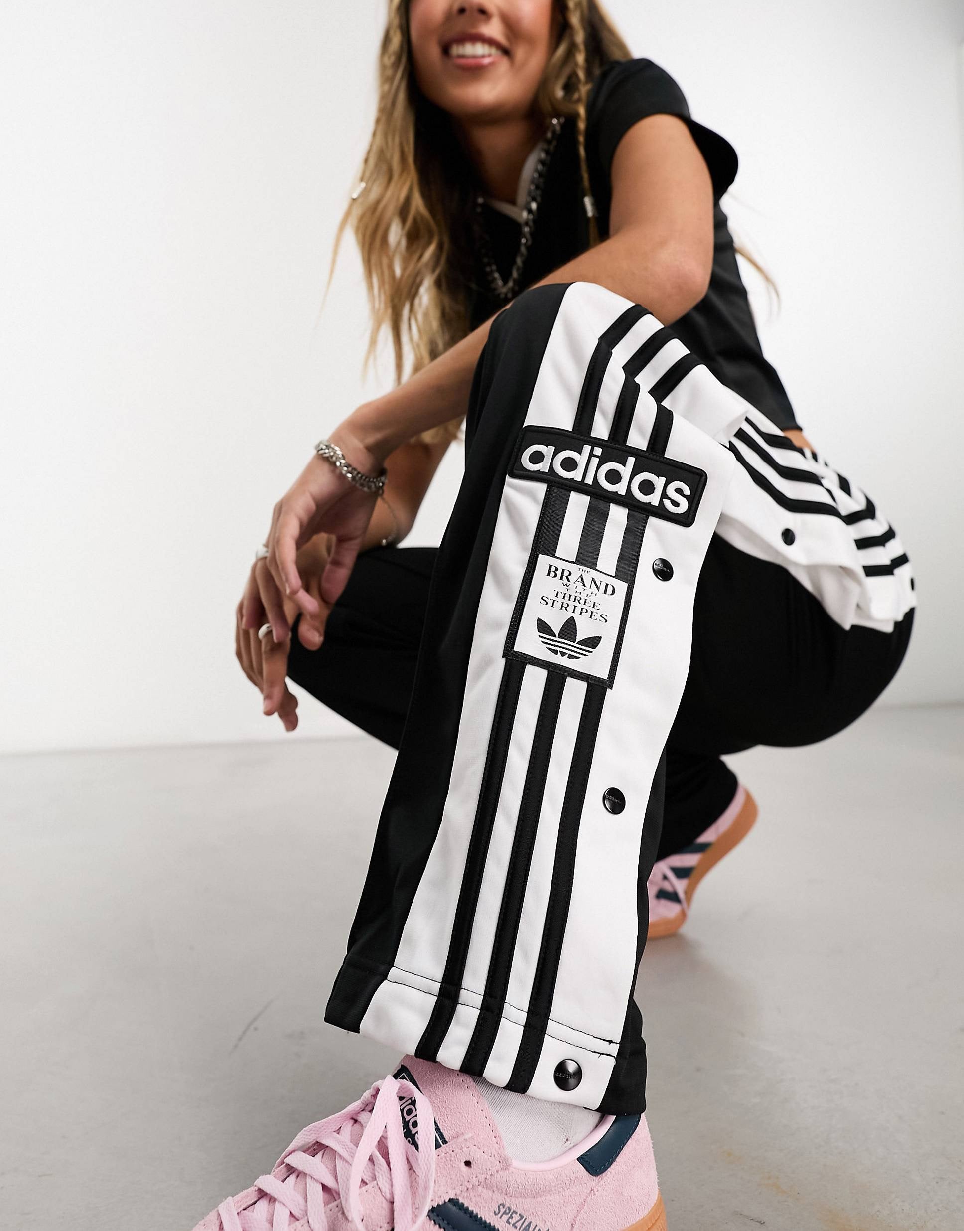 adidas Originals adibreak side popper track pants black – n’shpishop