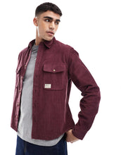 Load image into Gallery viewer, DESIGN cord boxy overshirt burgundy